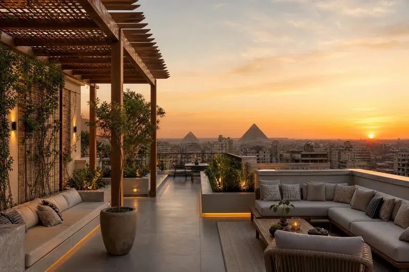 صورة توضيحية لمقال إتقان تصميم التراسات والأسطح والشرفات: السلامة الإنشائية، العزل، والحياة الخارجية الفاخرة