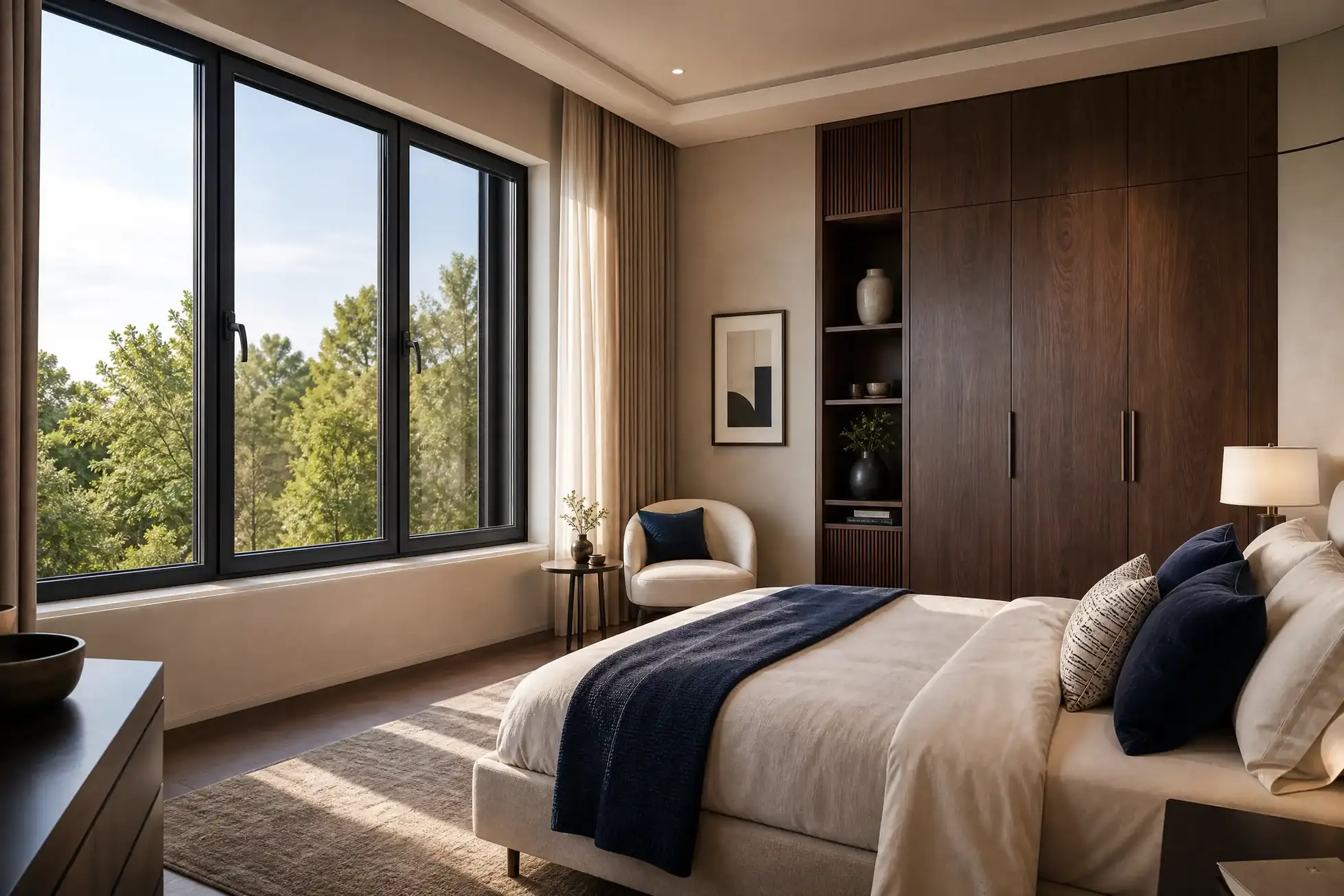 Luxury interior with UPVC and aluminum windows and doors