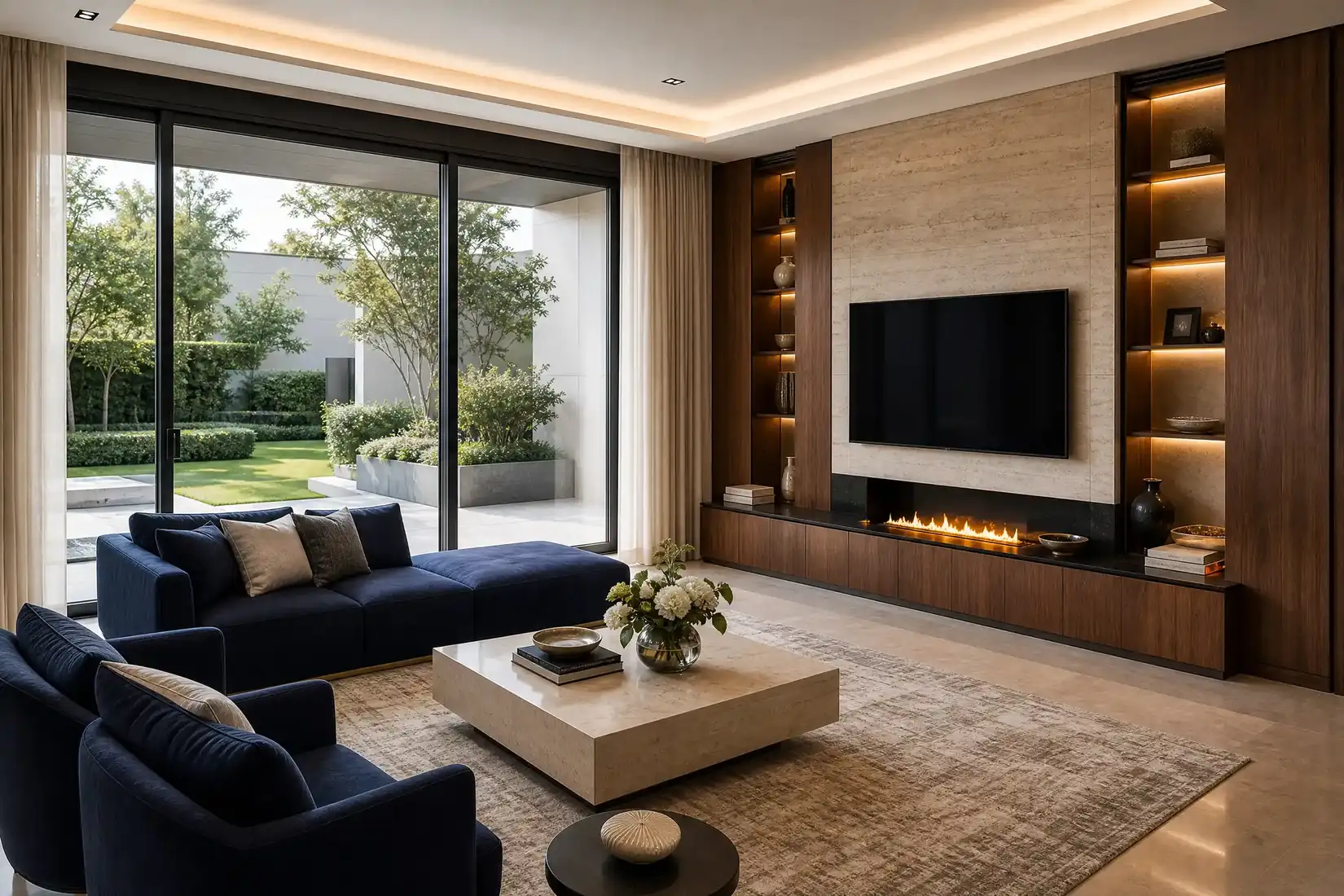Luxury interior with UPVC and aluminum windows and doors